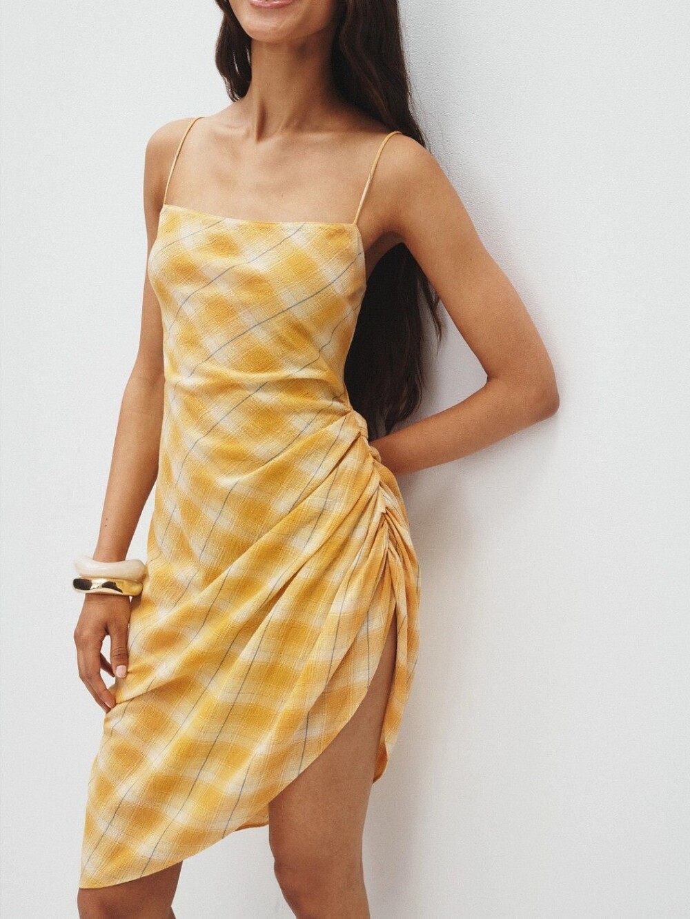 Ronny Kobo Alaina Dress Casual Square Neck Sleeveless Size S